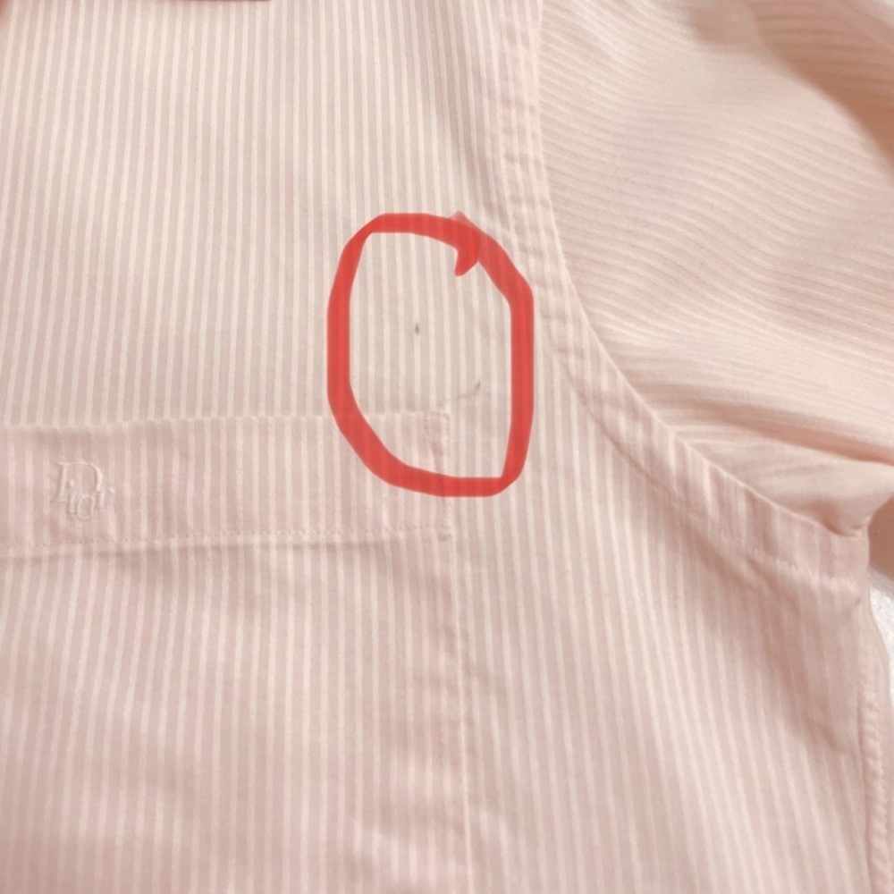 Christian Dior Pink Striped Dress Shirt Men’s 14.5 32/33 Long Sleeve Vintage USA - Picture 14 of 16